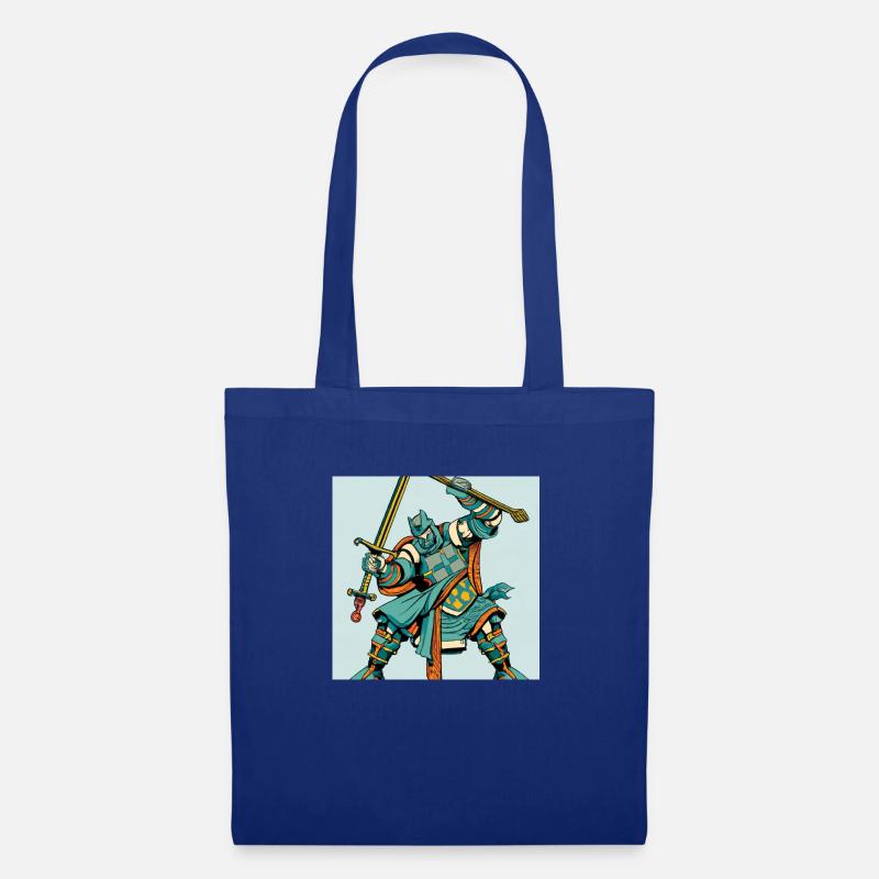 Der kämpfende Ritter - Stoffbeutel - Royalblau
