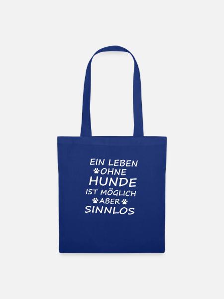 Dog Hund - Stoffbeutel - Royalblau