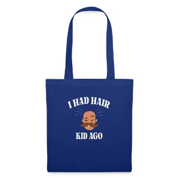 i had hair kid ago Funny Dad Bald Head - Tote Bag - royal blue - Front