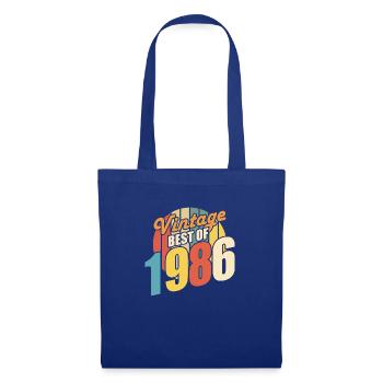 Vintage 1986 meilleur de 1986 - annif 38 ans - Sac en tissu - bleu royal - Devant