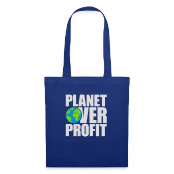 Planète sur le devis de profit - Sac en tissu - bleu royal - Devant
