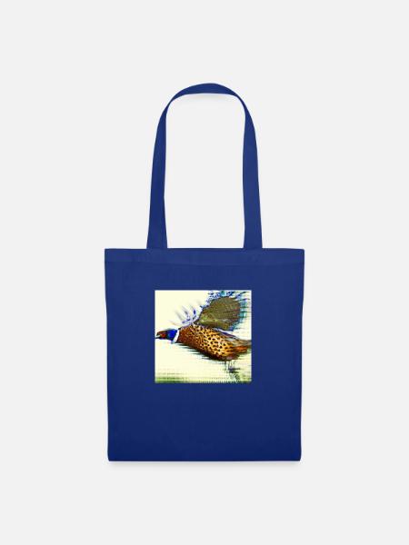 Fliegender Fasan - Stoffbeutel - Royalblau