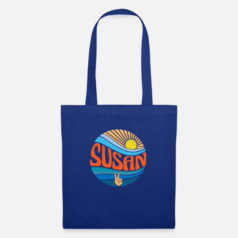 Susan Hemd Vintage Sunset Susan Groovy Krawatte Dye - Stoffbeutel - Royalblau