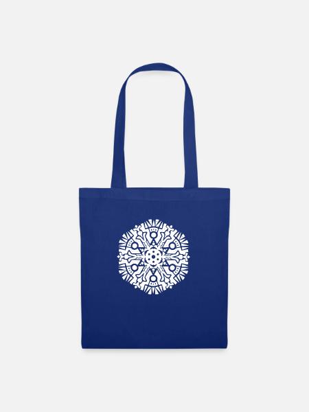 mandala maya pattern - Stoffbeutel - Royalblau
