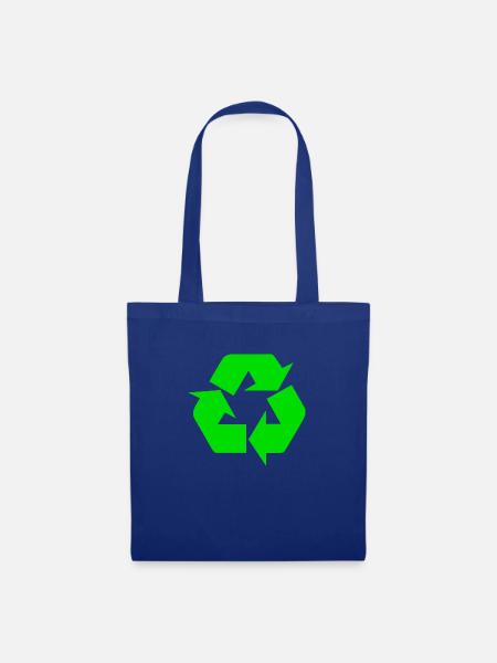 Earth Day Recycle - Stoffbeutel - Royalblau