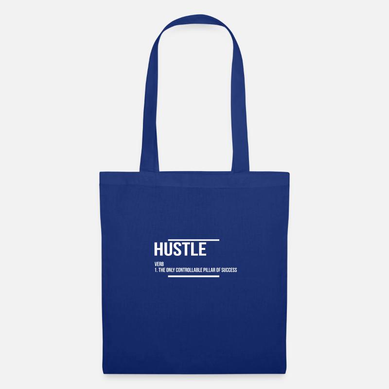 hustle verb - Stoffbeutel - Royalblau