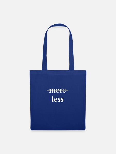 more less weiss - Stoffbeutel - Royalblau