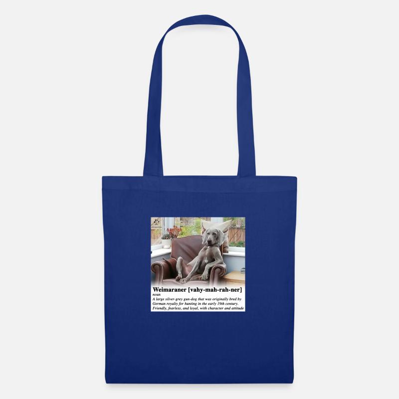 Weimaraner mit Attitude - Stoffbeutel - Royalblau