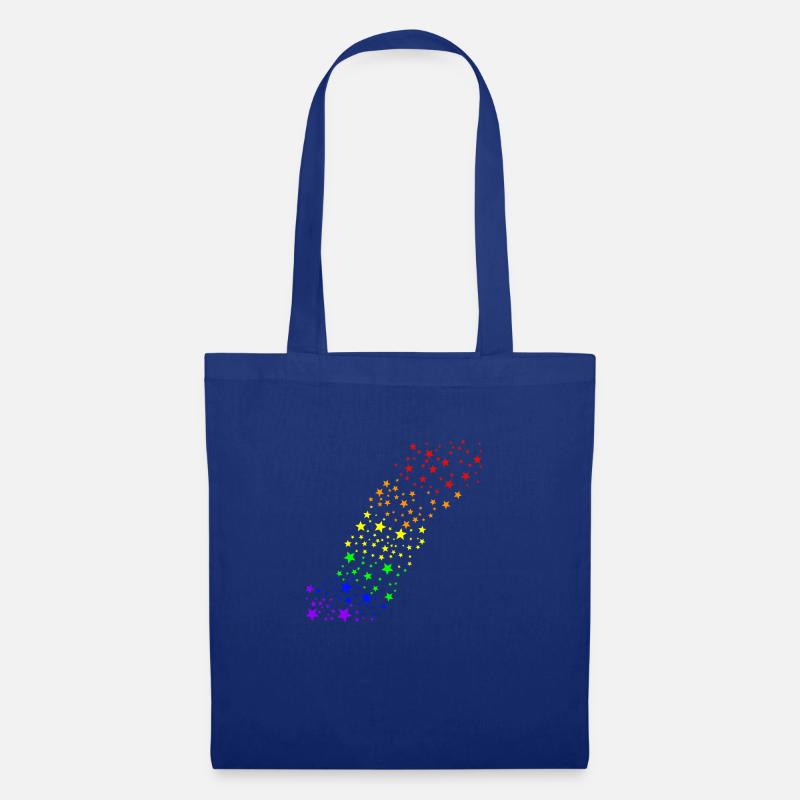 Bunte Sterne Regenbogen Farben Geschenkidee LGBT - Stoffbeutel - Royalblau