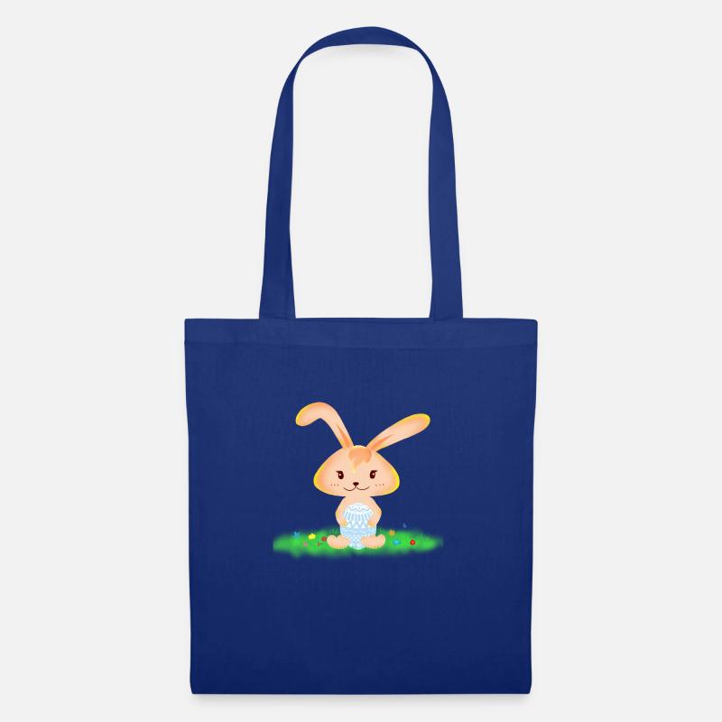 süßer Osterhase - Stoffbeutel - Royalblau