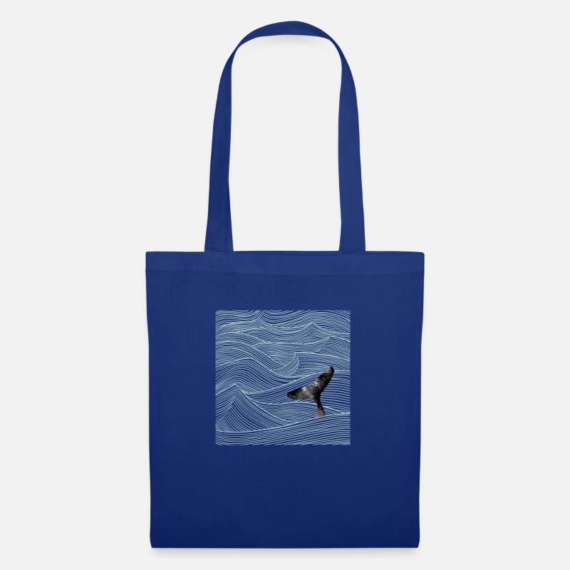 Ocean Wale - Stoffbeutel - Royalblau