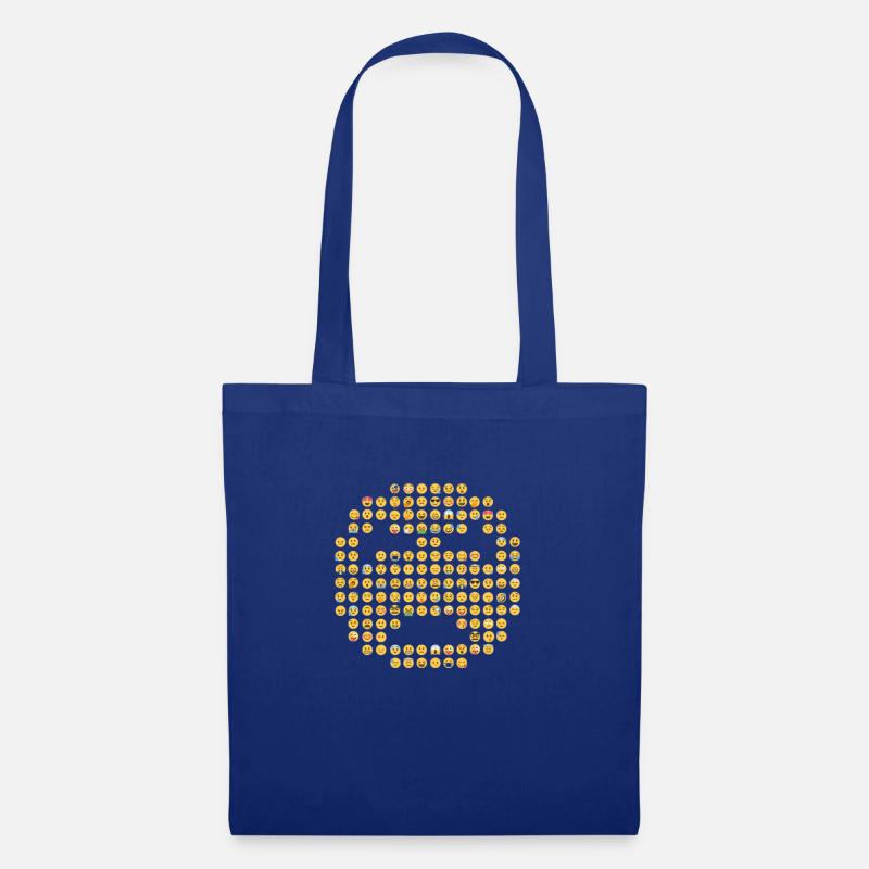 Trauriges Emoticon - Stoffbeutel - Royalblau