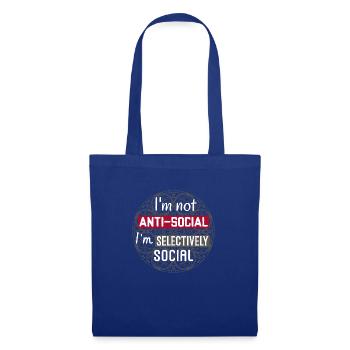I´m Not Anti-Social I´m Selectively Social. Funny - Tote Bag - royal blue - Front