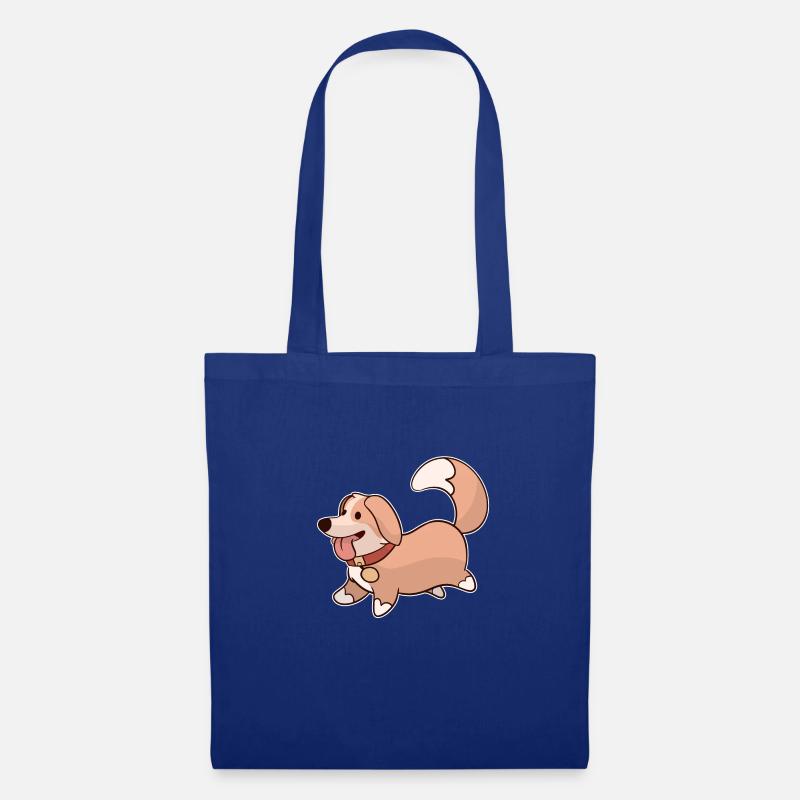 Süßer Hund - Stoffbeutel - Royalblau