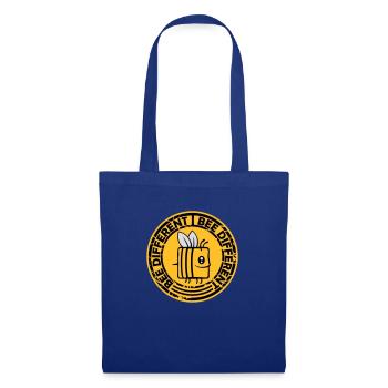 bee different saying quote - Tote Bag - royal blue - Front