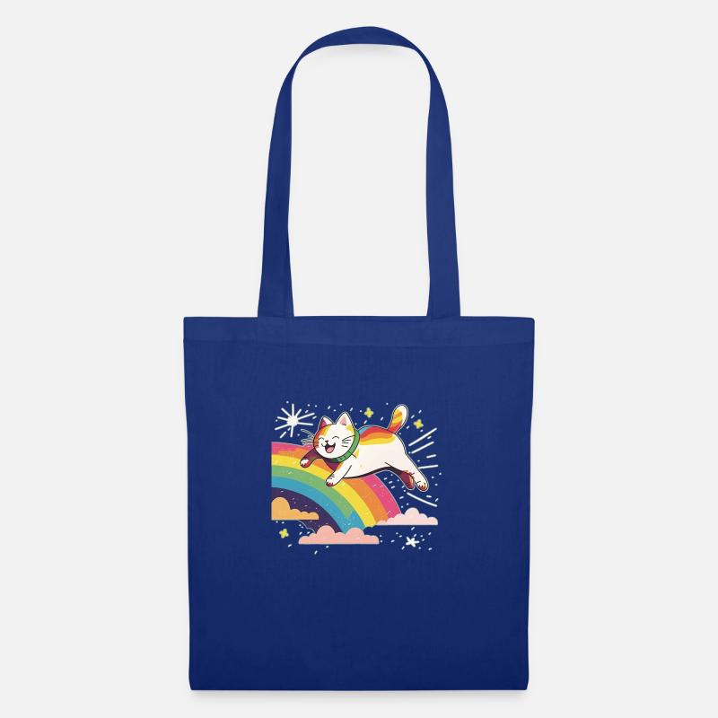 Fluffy Comic Cat - Stoffbeutel - Royalblau