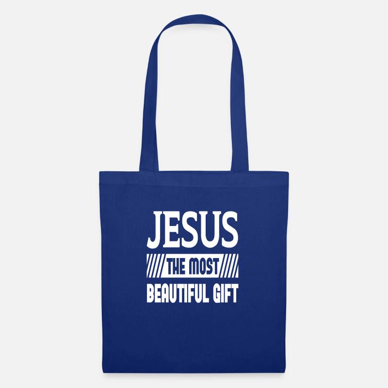Jesus The Most Beautiful Gift - Stoffbeutel - Royalblau