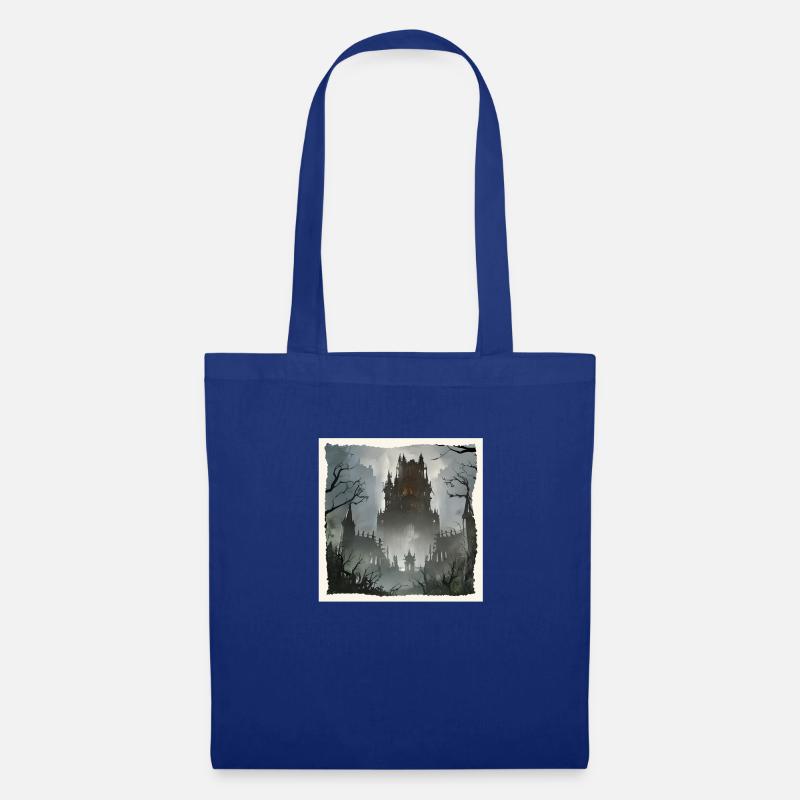 Geisterschloss, dunkle Atmosphäre - Stoffbeutel - Royalblau