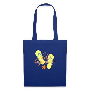 Bienvenue l'été - Sac en tissu - bleu royal - Devant