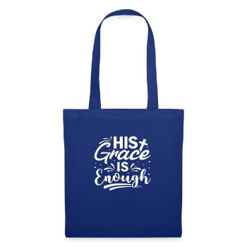 His Grace is enough - Stoffbeutel - Royalblau - Vorne