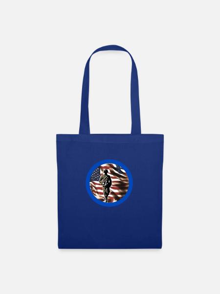 Veteranen,Veteran,Waffenstillstand,US-Armee,Marine, - Stoffbeutel - Royalblau