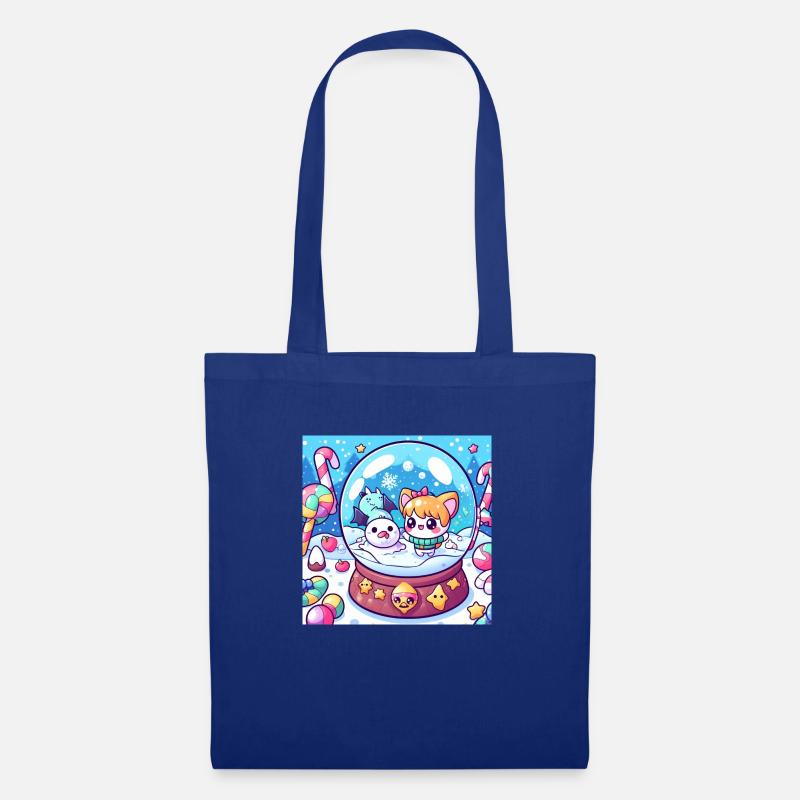 Kawaii Candy Snowglobe - Stoffbeutel - Royalblau