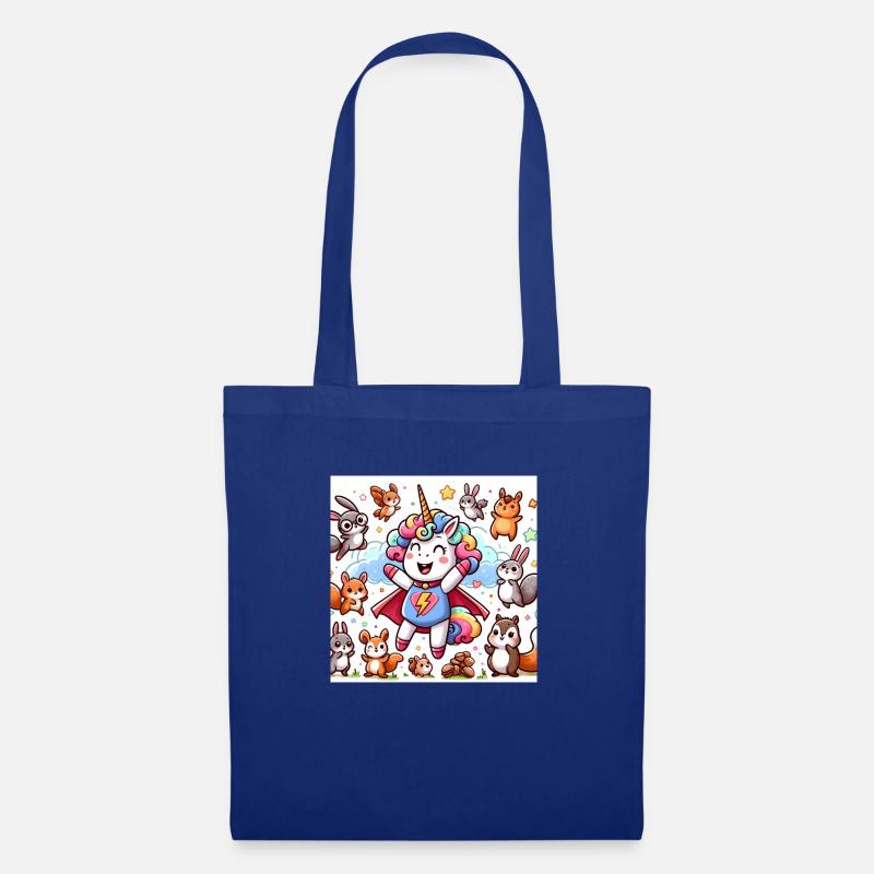 Super Einhorn - Stoffbeutel - Royalblau