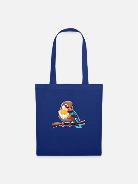 Junger Spatz - Stoffbeutel - Royalblau