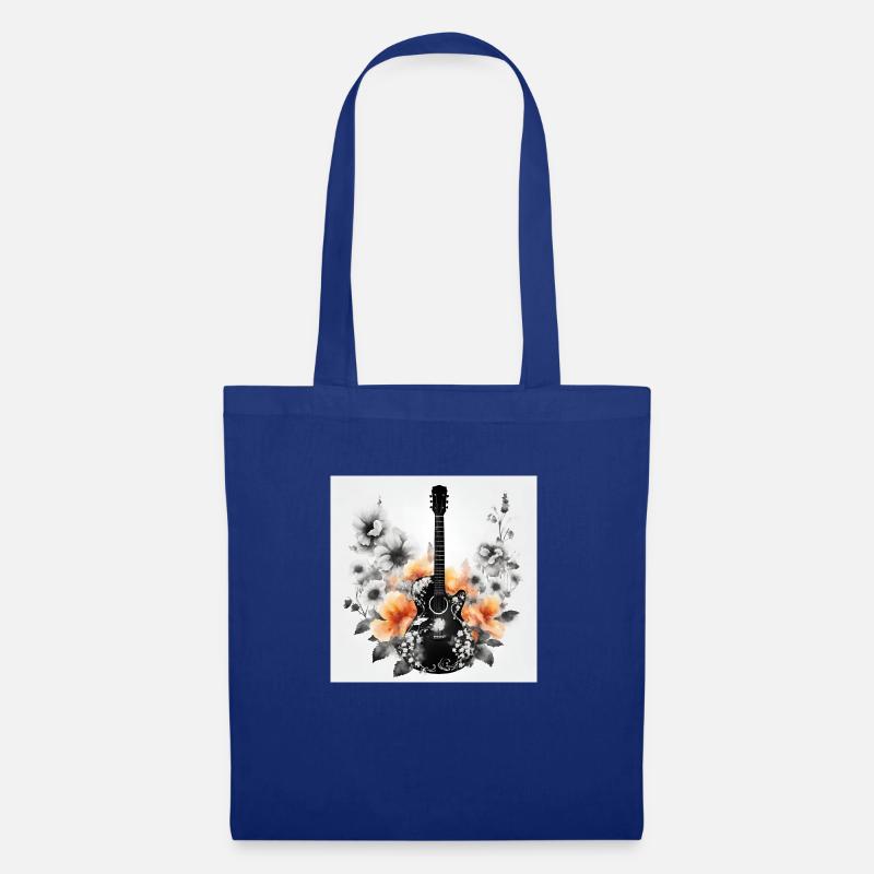 GITARRE IN BLÜTE - Stoffbeutel - Royalblau