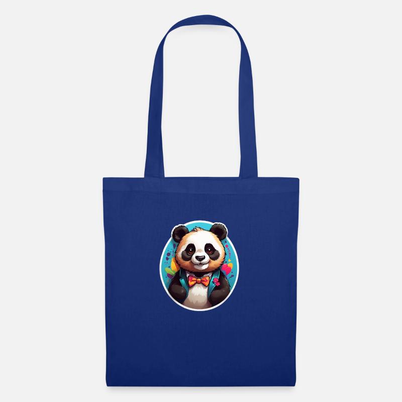 Panda - Stoffbeutel - Royalblau