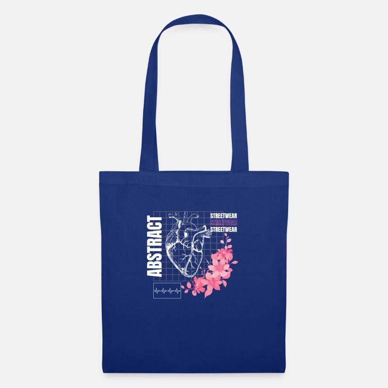 Anatomisches Herz - Stoffbeutel - Royalblau