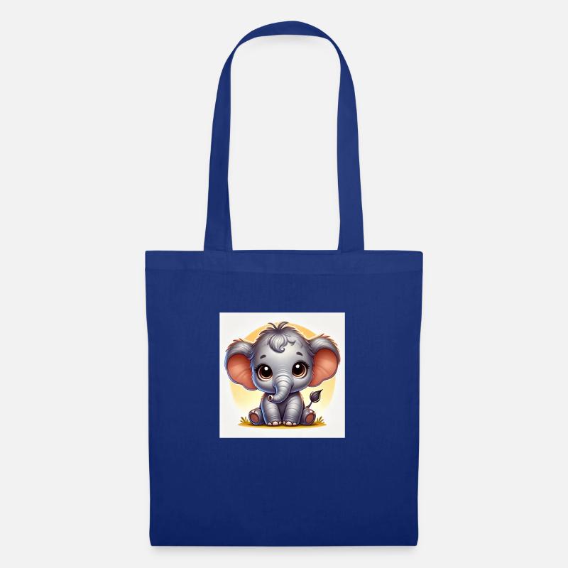 Bébé éléphant - Sac en tissu - bleu royal