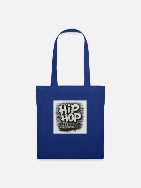 HipHopTrainBlack&White - Stoffbeutel - Royalblau