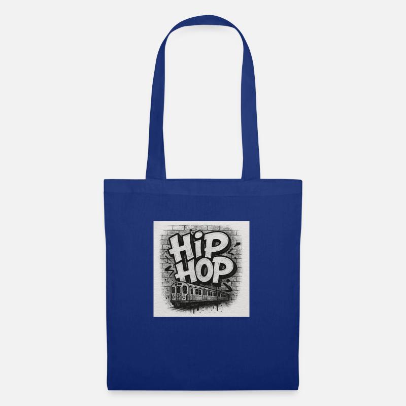 HipHopTrainBlack&White - Stoffbeutel - Royalblau