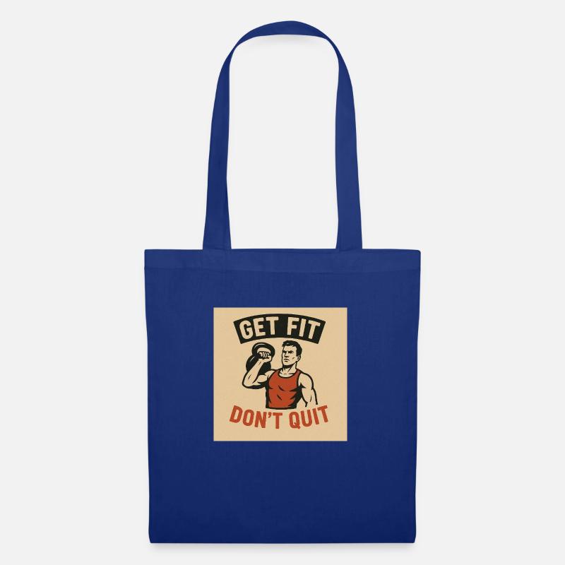 Get Fit, Dont Quit - Stoffbeutel - Royalblau