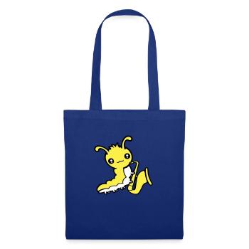 Caterpillar Saxophone Trumpet Instrument Music Hobby Cute - Tote Bag - royal blue - Front
