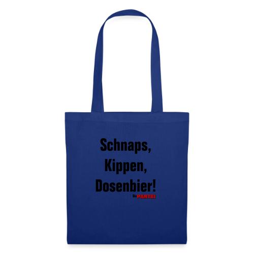 Schnaps, Kippen, Dosenbier. - Stoffbeutel
