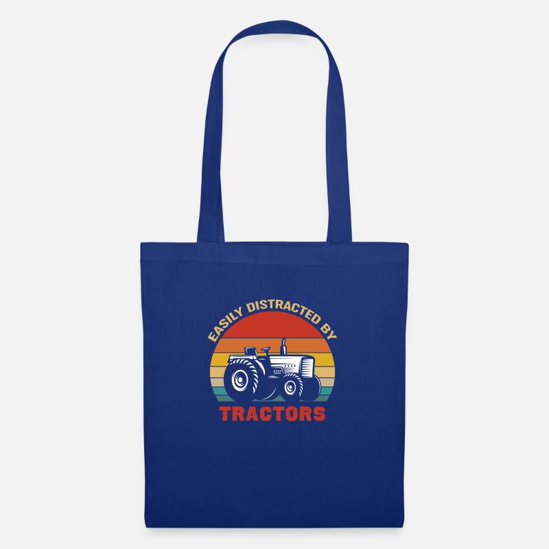 Easily Distracted by Tractoren - Stoffbeutel - Royalblau