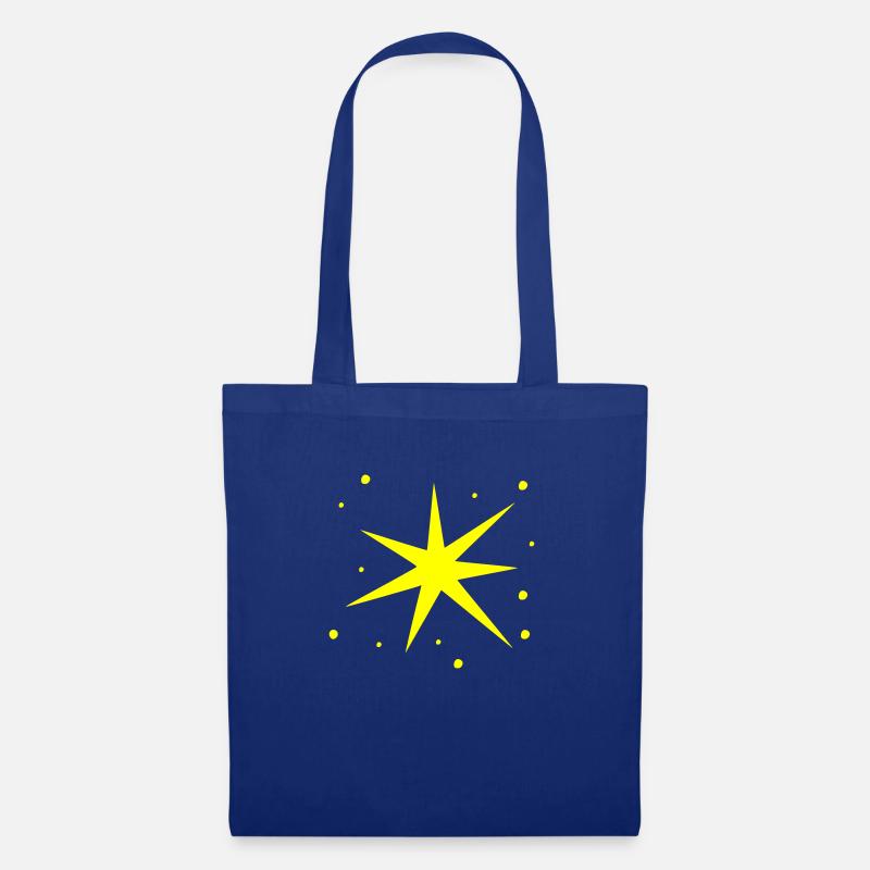 Zackiger Stern - Stoffbeutel - Royalblau