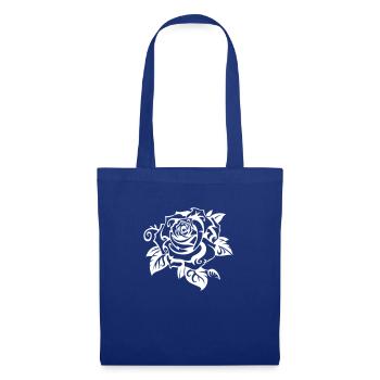 White Rose - Tote Bag - royal blue - Front