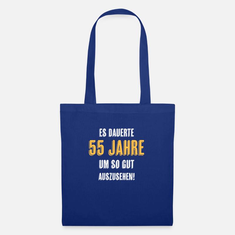 55. Geburtstag Witziger Spruch - Stoffbeutel - Royalblau