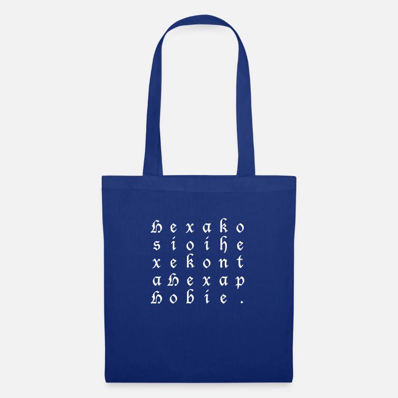 666 - Hexakosioihexekontahexaphobie - Stoffbeutel - Royalblau