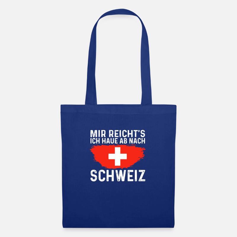 Schweiz Schweizer - Stoffbeutel - Royalblau