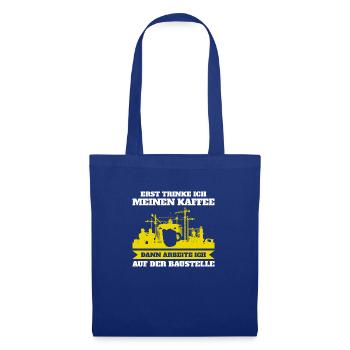 Bauarbeiten Beruf Bauarbeiter Geschenk - Stoffbeutel - Royalblau - Vorne