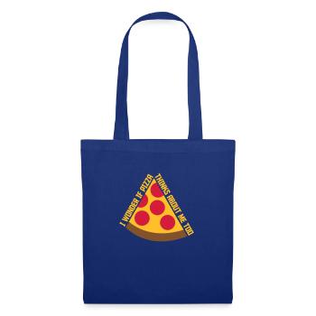 pizza thinks about me - Tote Bag - royal blue - Front