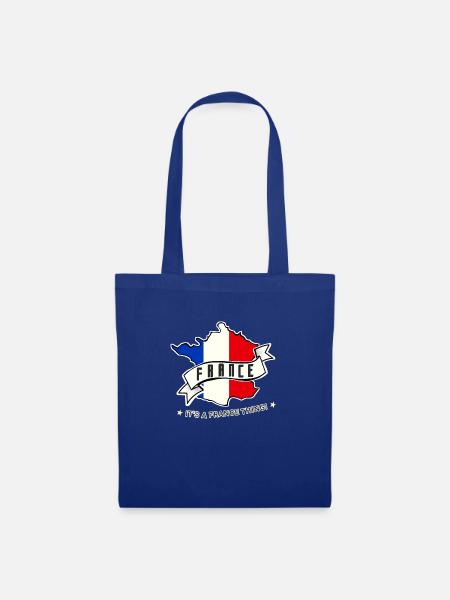 Frankreich - Stoffbeutel - Royalblau