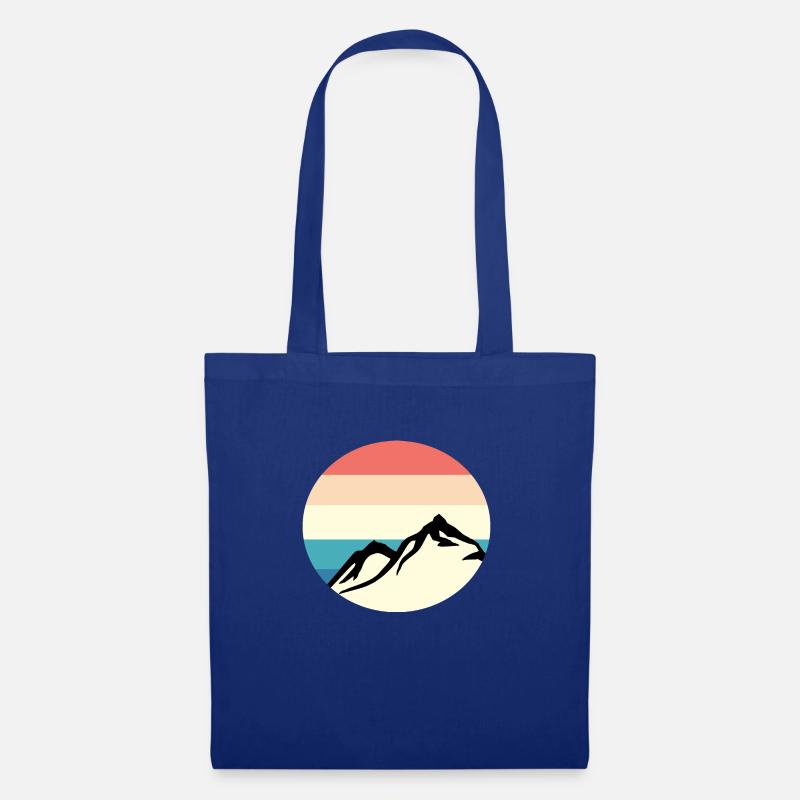 Berge Retro Sunset - Stoffbeutel - Royalblau
