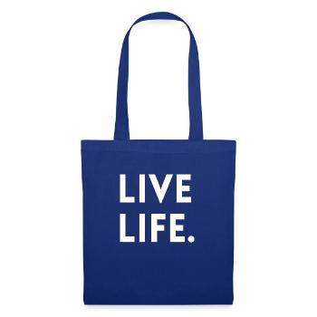 LIVE LIFE - Stoffbeutel - Royalblau - Vorne