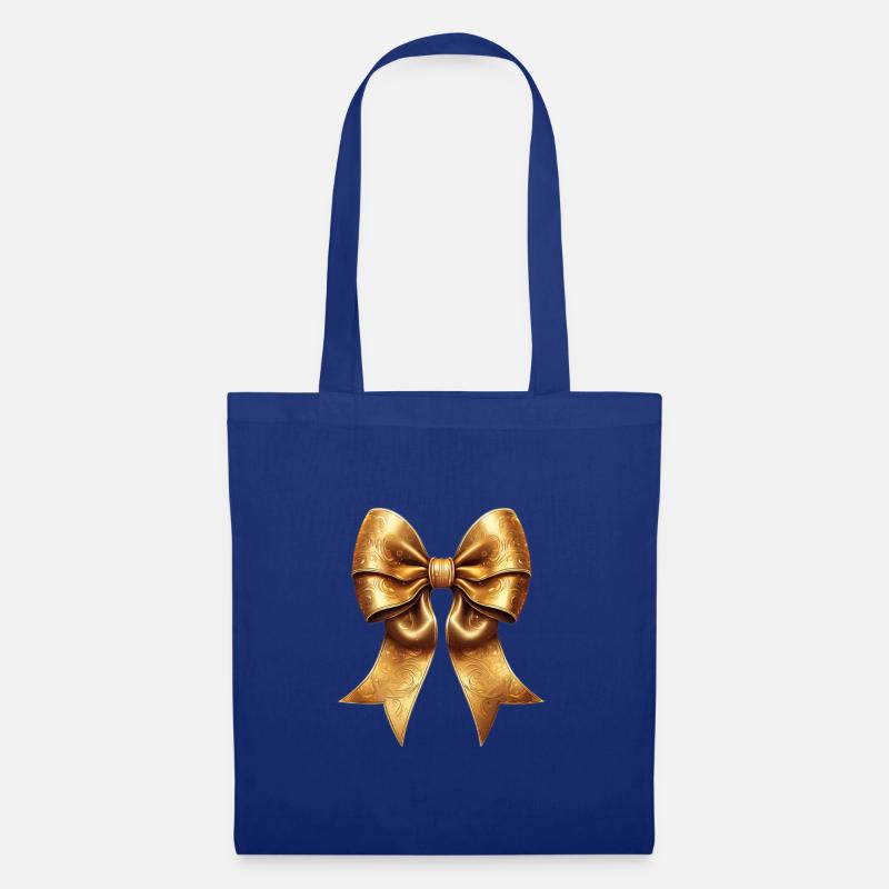 Weihnachtsschleife - Stoffbeutel - Royalblau