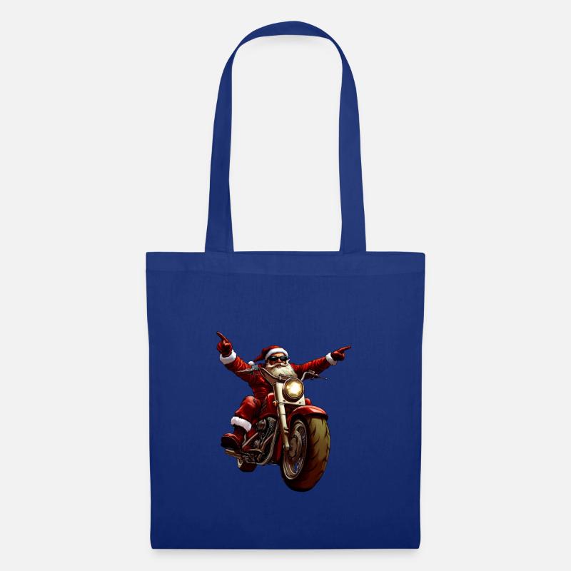 Motorradfahrer Christmas - Stoffbeutel - Royalblau